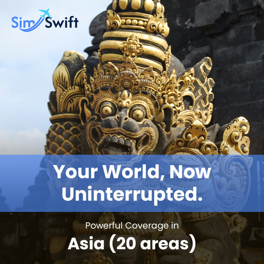 Asia (20 areas) e-SIM Top-ups