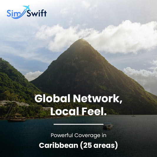 Caribbean, South America (30+ areas) e-SIM