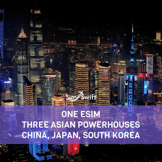 China Mainland, Japan & South Korea e-SIM Top-ups